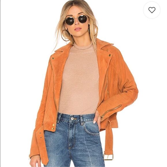 NWT BLUE Free People Drapey Suede Moto Jacket Large - Picture 8 of 16